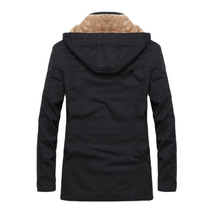 Herren Thermo-Fieldparka im Canvas‑Look mit wärmender Teddy-Innenfütterung und verstellbarer Kapuze Echoarchiv