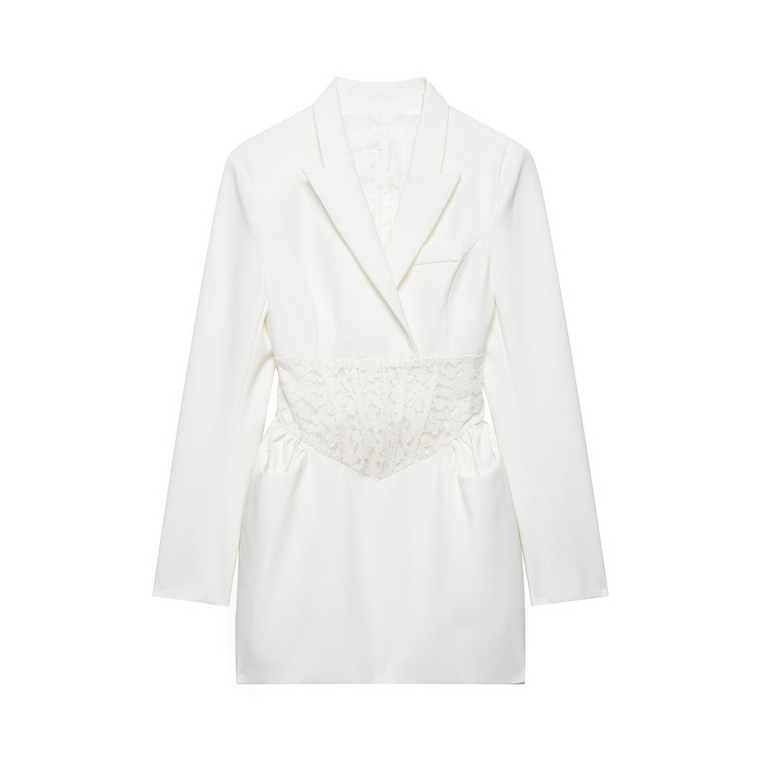 Damen Tailliertes Blazerkleid mit eingearbeiteter Spitzen‑Korsage Echo Archiv