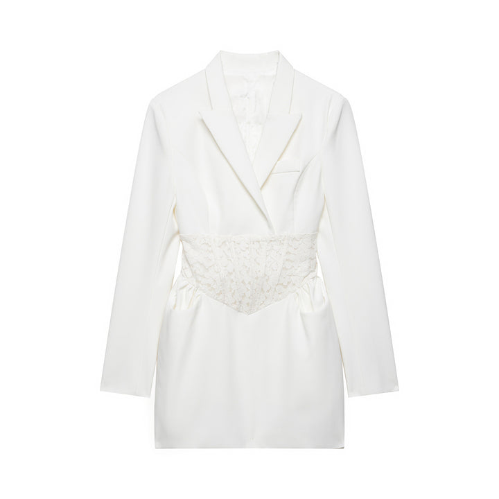 Damen Tailliertes Blazerkleid mit eingearbeiteter Spitzen‑Korsage Echo Archiv
