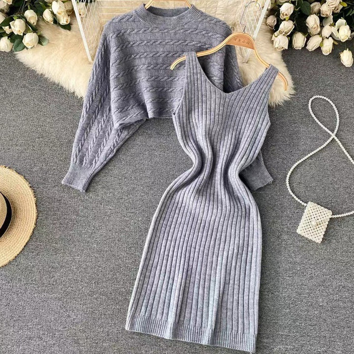 Damen Strickkleid- und Pullover-Set Echo Archiv
