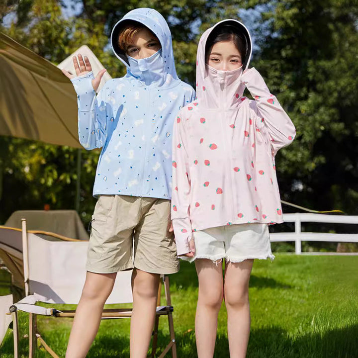 Damen Sommerliche UV-Schutzjacke mit Kapuze Echo Archiv