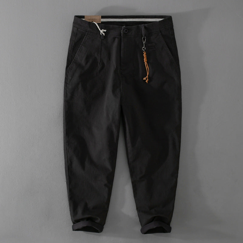 Herren Baumwoll‑Twill Chino im Relaxed‑Tapered Schnitt mit Kordelzugbund und aufgesetzten Taschen Echoarchiv