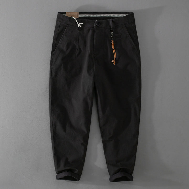 Herren Baumwoll‑Twill Chino im Relaxed‑Tapered Schnitt mit Kordelzugbund und aufgesetzten Taschen Echoarchiv