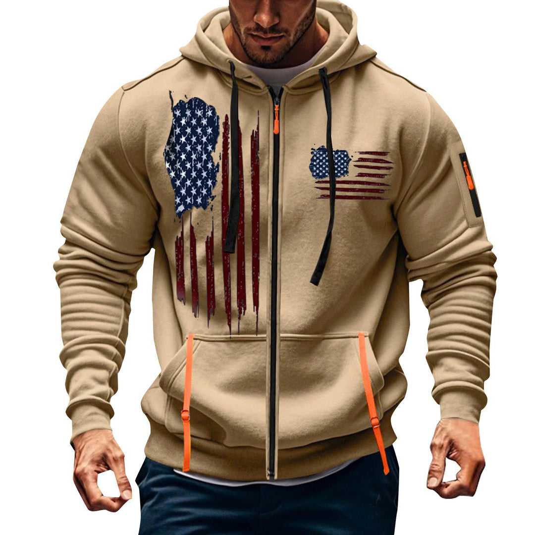 Herren sportlicher Kapuzenpulli mit praktischen Taschen Echoarchiv