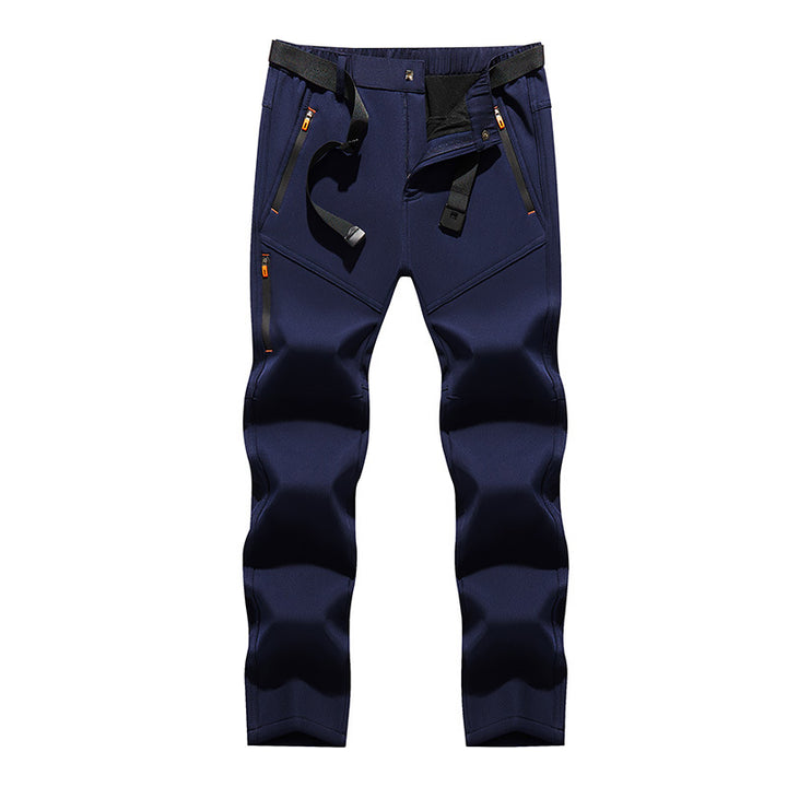 Herren Technische Softshell‑Outdoorhose mit vorgeformten Knien, wasserabweisenden Reißverschlüssen & integriertem Gürtel Echoarchiv