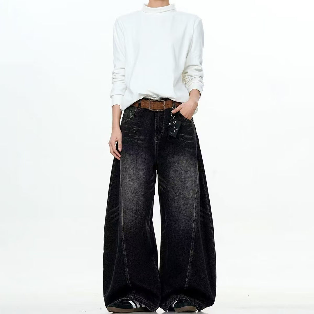 Damen Weitgeschnittene Denim-Hose Echo Archiv