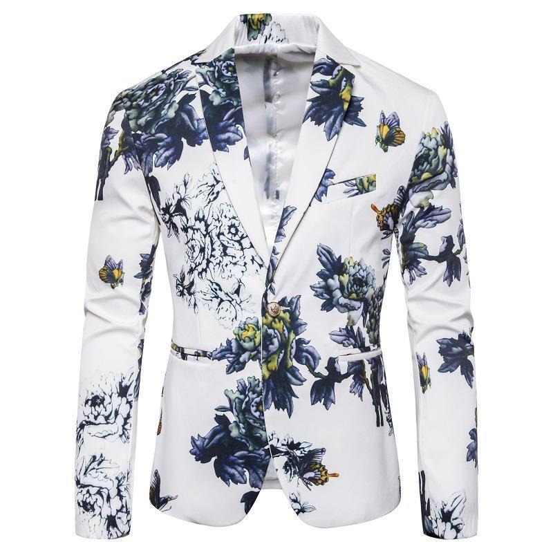 Herren eleganter Blazer mit floralen Muster Echoarchiv