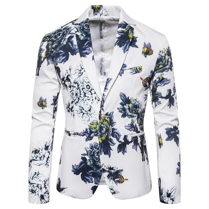 Herren eleganter Blazer mit floralen Muster Echoarchiv