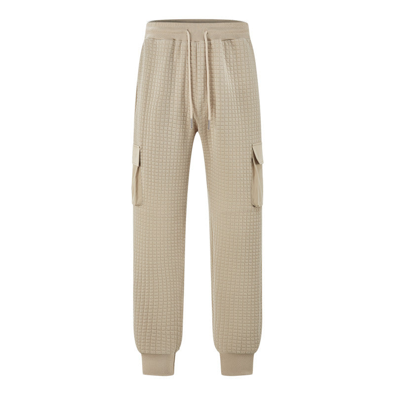 Herren Cargo-Jogginghose mit strukturierter Waffelstruktur und seitlichen Taschen Echoarchiv