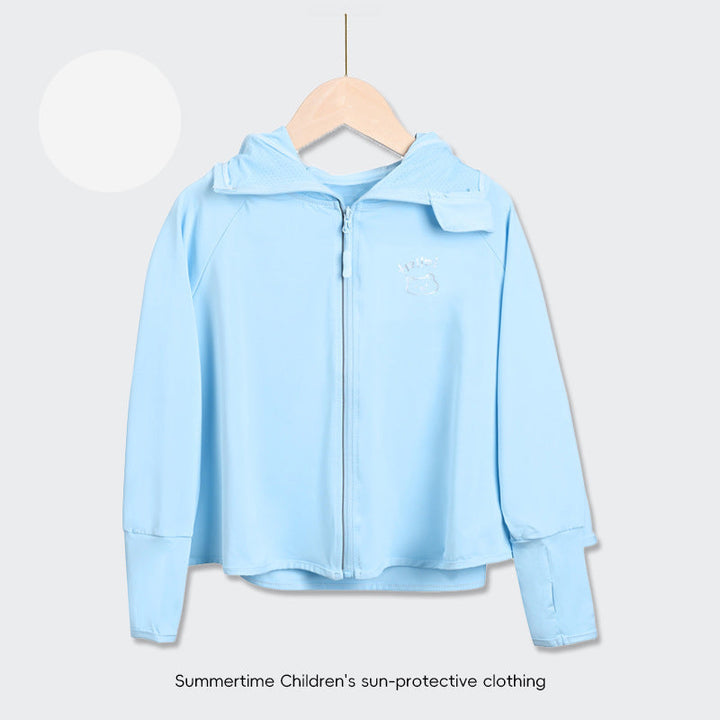 Kinder UV-Schutzjacke mit Kapuze und leichten atmungsaktiven Eigenschaften Echo Archiv