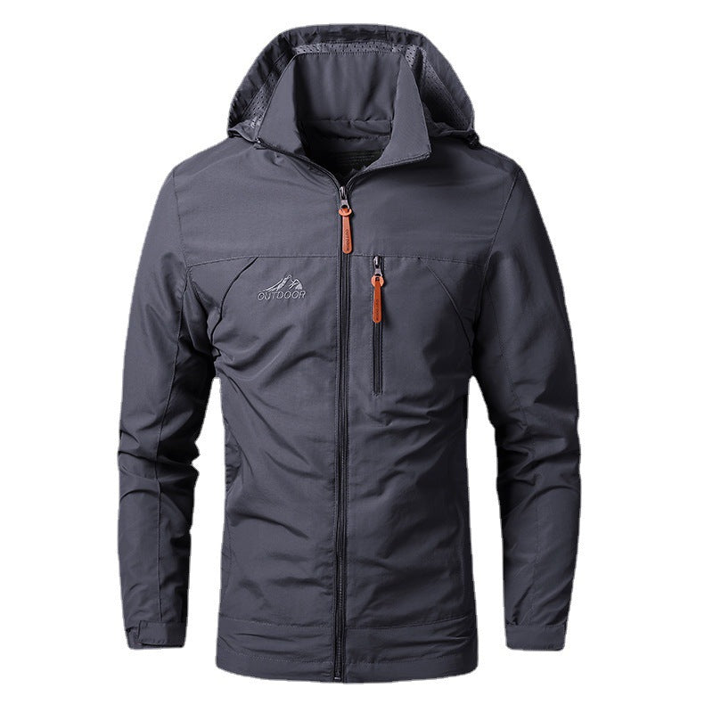 Herren nan leichte wasserabweisende Softshelljacke mit Kapuze und Sicherheitsreißverschluss Echo Archiv