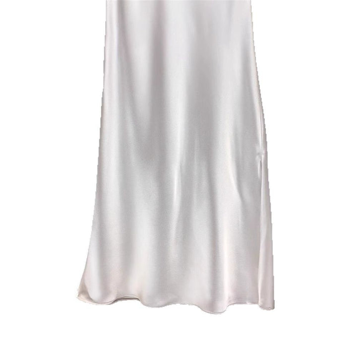 Damen Eleganter Midi-Rock aus hochwertigem Satin Echoarchiv