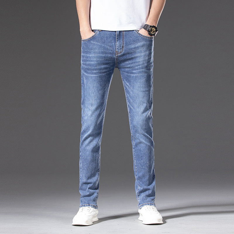 Herren Slim‑Straight Stretchjeans mit leichter Used‑Optik Echo Archiv