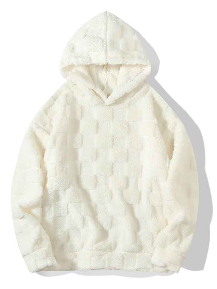 Herren kuscheliger Fleece-Hoodie mit modischem Ornamentmuster Echoarchiv