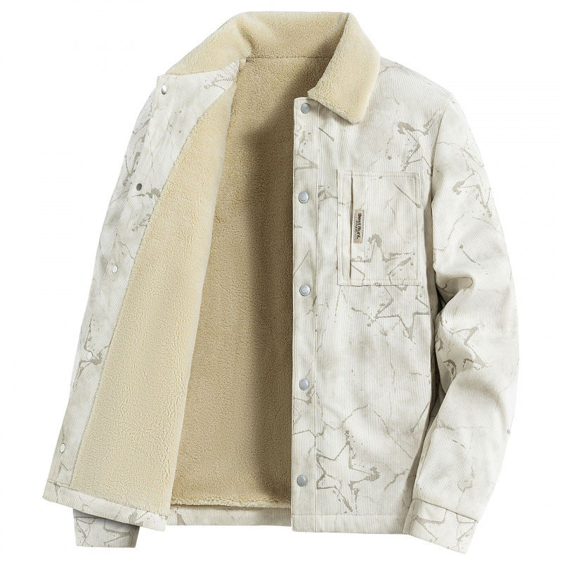 Herren Stylisches Cordjacke mit Teddyfutter Echo Archiv