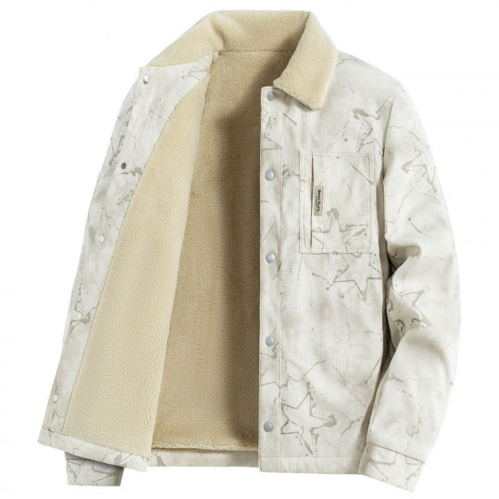 Herren Stylisches Cordjacke mit Teddyfutter Echo Archiv