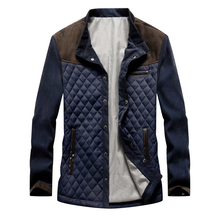 Herren Stepp-Fieldjacke mit Rautensteppung und Kontrastbesatz Echoarchiv