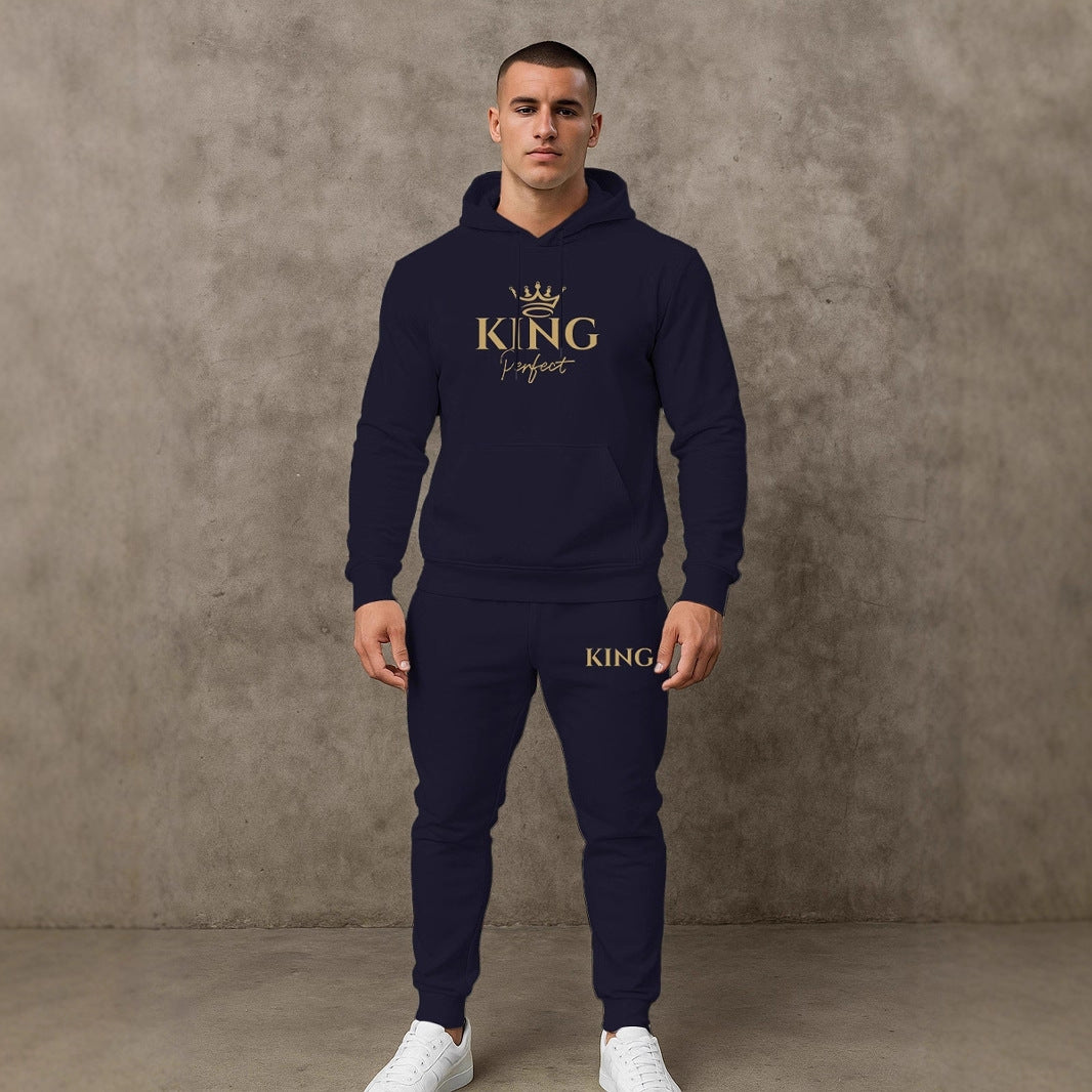 Herren Premium Kapuzenpullover und Jogginghose Set Echoarchiv