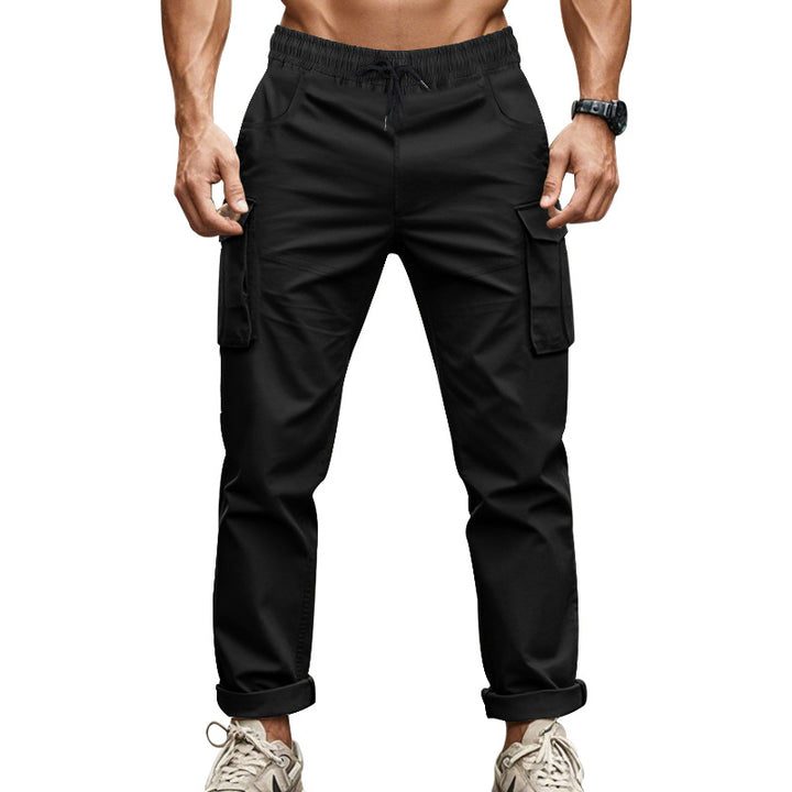 Herren nan urbane Cargo‑Chino im Joggingstil mit elastischem Tunnelzugbund und multifunktionalen Taschen Echo Archiv