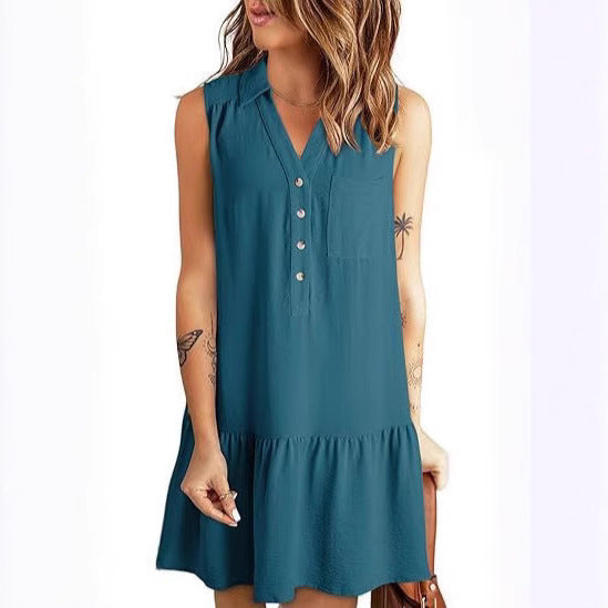 Damen Blusenkleid mit Rüschen und Taschen Echo Archiv