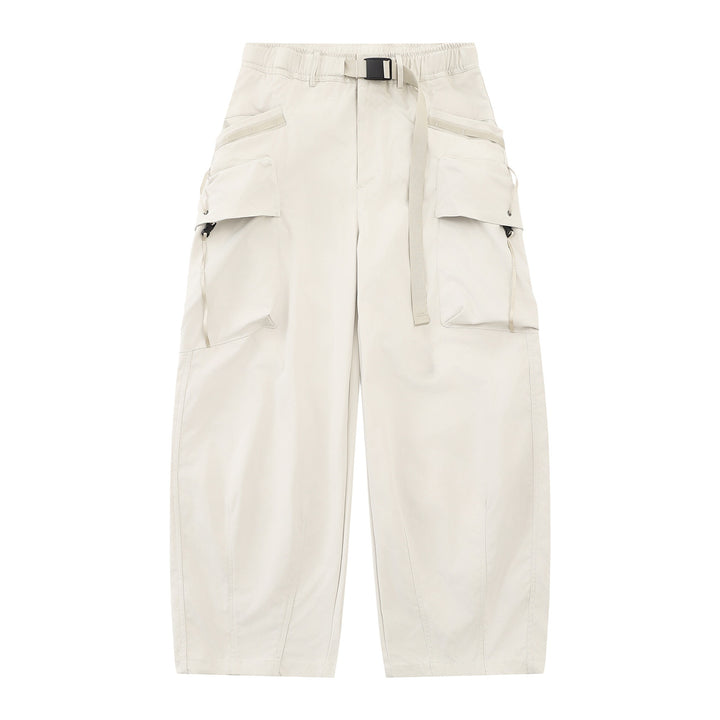 Damen Weite Cargo‑Culotte mit aufgesetzten Taschen und integriertem Webbing‑Gürtel Echoarchiv