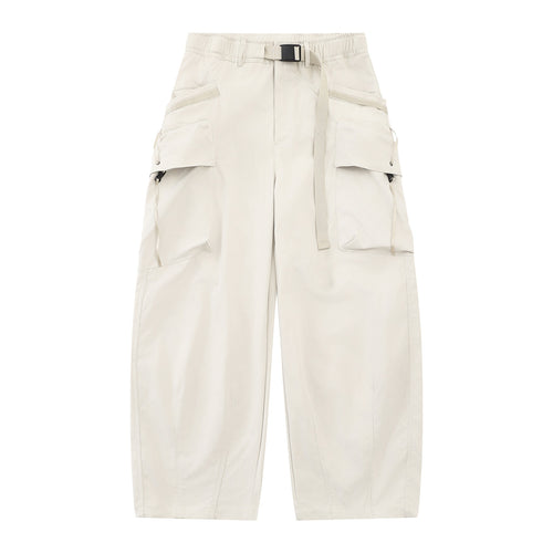 Damen Weite Cargo‑Culotte mit aufgesetzten Taschen und integriertem Webbing‑Gürtel Echoarchiv