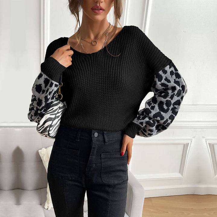 Damen Stylish Rippstrickpullover mit Karomuster Echo Archiv