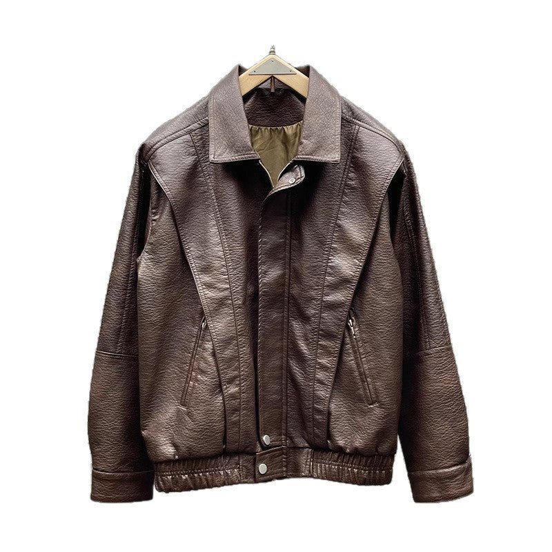 Herren Modische Kunstlederjacke Echoarchiv 1788342540