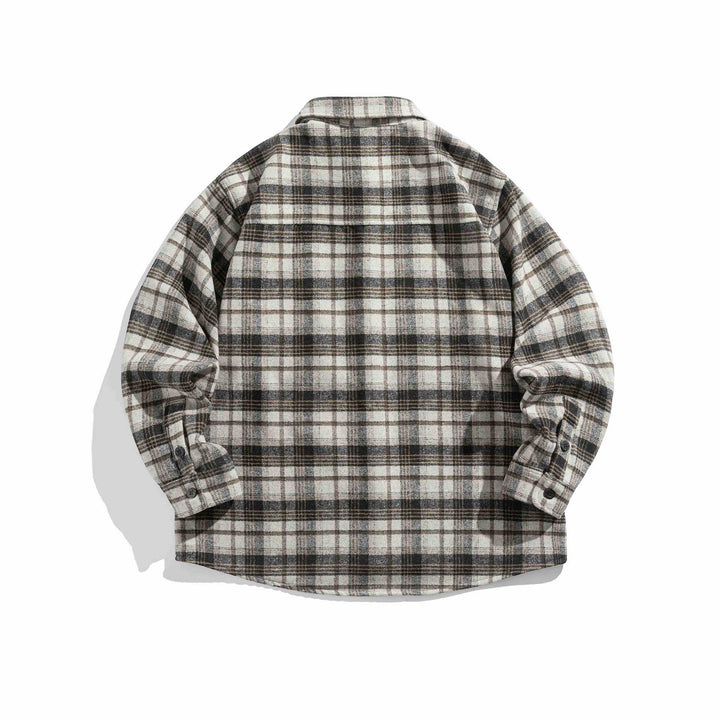 Herren Flanell‑Overshirt im Boxy‑Cut mit aufgesetzter Brusttasche Echoarchiv