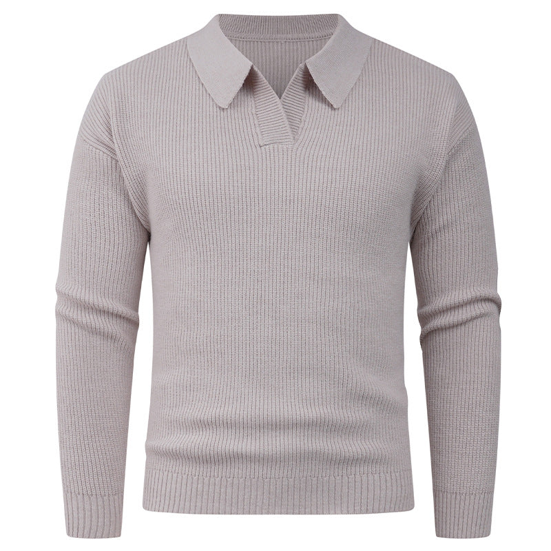 Herren eleganter Strickpullover mit modernem V-Ausschnitt und strukturiertem Design Echoarchiv