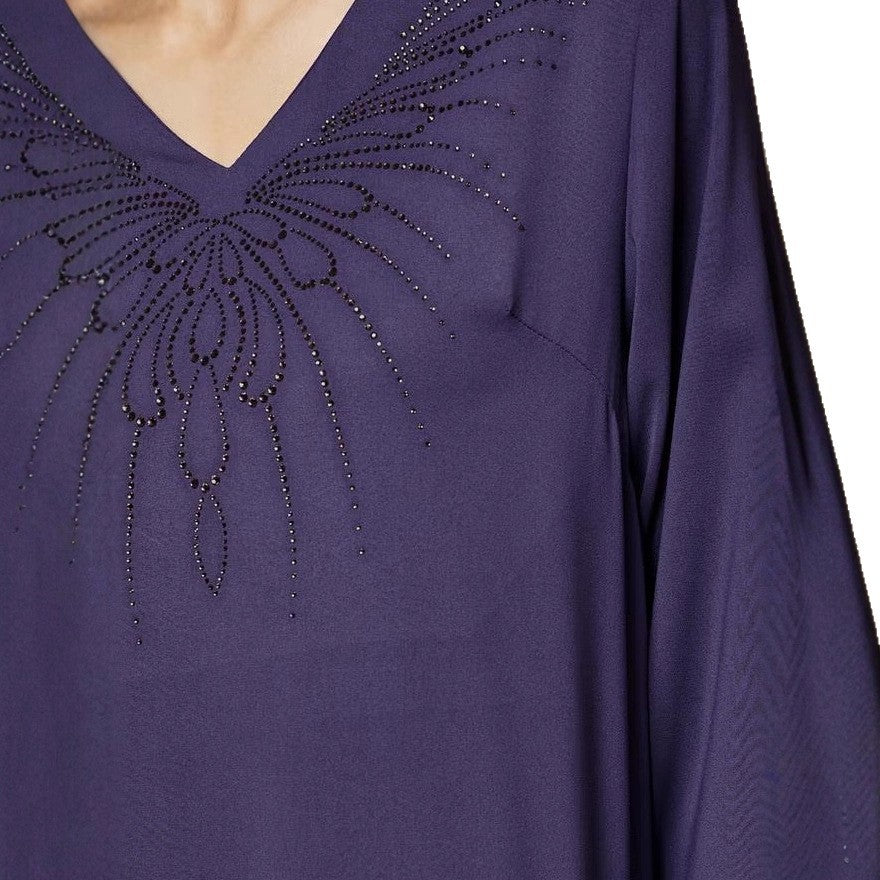 Damen Elegante Maxikleid mit bestickten Ärmeln Echo Archiv