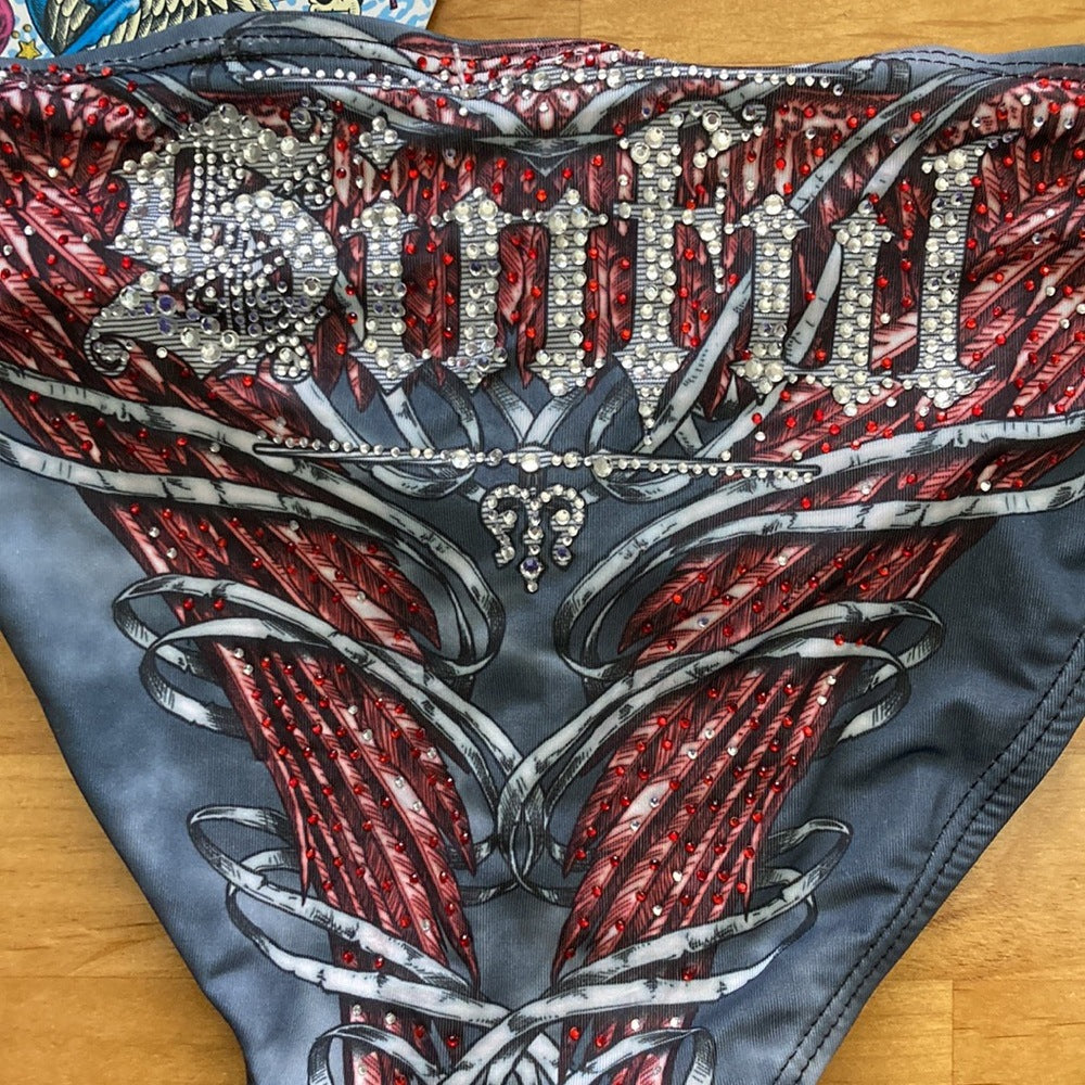 Damen Triangel-Bikini mit auffälligem Grafikumrandung Echo Archiv
