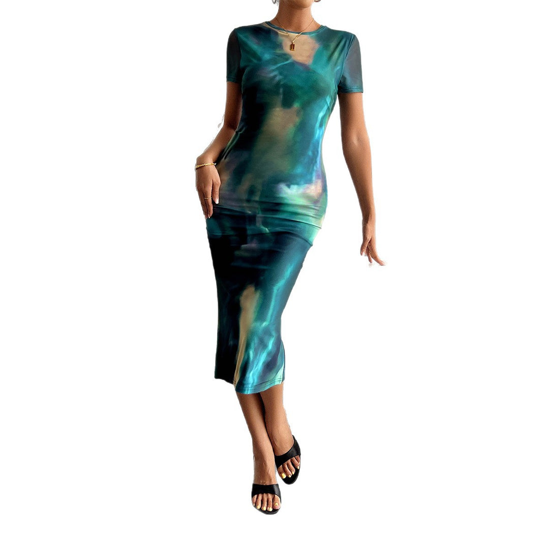 Damen Bodycon Kleid mit modernem Tie-Dye-Muster Echo Archiv