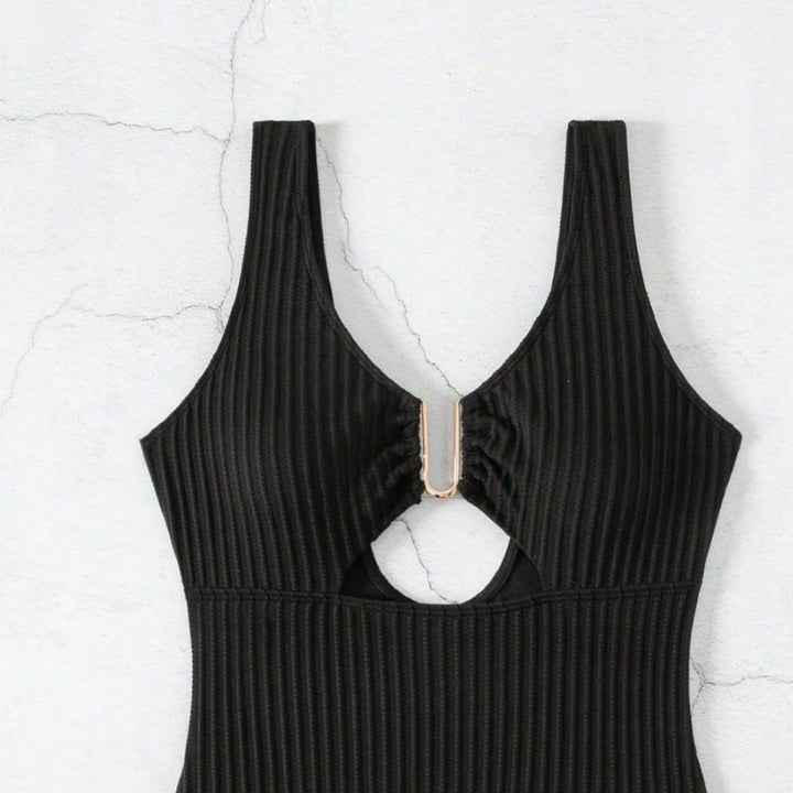 Damen Cut-Out Badeanzug mit elegantem Rippendesign Echo Archiv