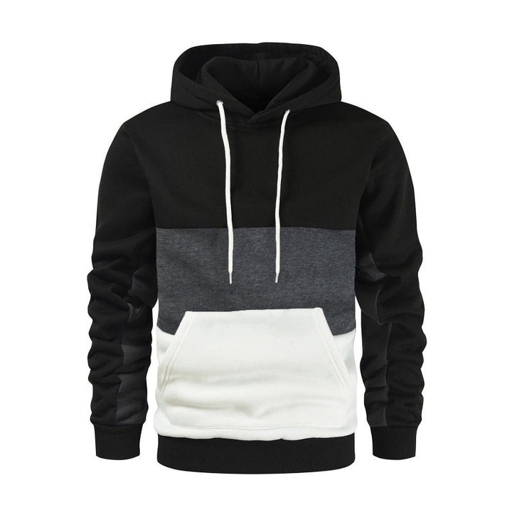 Herren sportlicher Kapuzenpullover mit kontrastierenden Farbblock-Design Echoarchiv