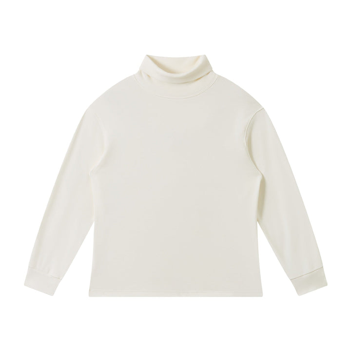 Damen Feinstrukturierter Rollkragen‑Sweater aus Baumwollmix mit Raglanärmeln Echoarchiv