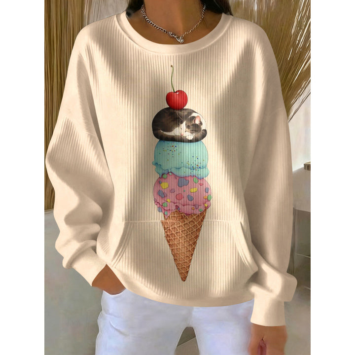 Damen Gemütlicher Pullover Echoarchiv