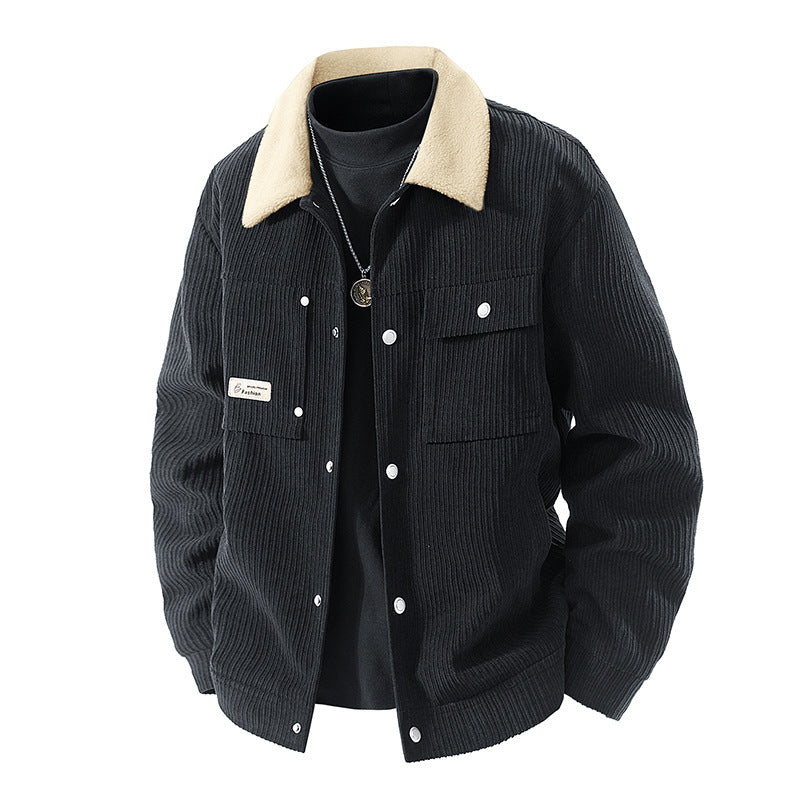 Herren modische Utility-Jacke mit Teddy-Kragen Echo Archiv