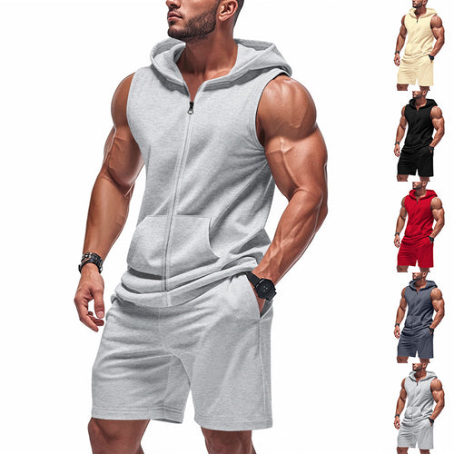 Herren Sportliche Tanktop und Shorts Set Echoarchiv