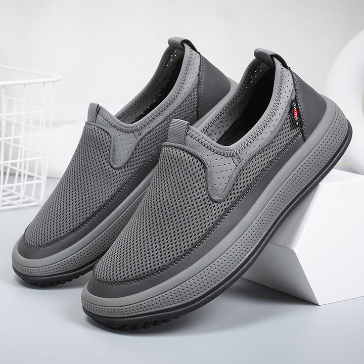 Herren nan atmungsaktiver Slip-On Mesh-Sneaker mit elastischem Einstieg und stoßdämpfender EVA-Plateausohle Echo Archiv