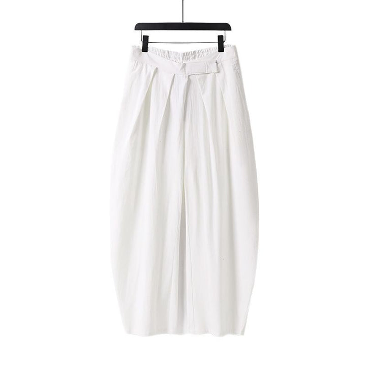 Damen Hochgeschnittene Culotte-Hose mit Bundfalten und elastischem Taillenbund Echoarchiv