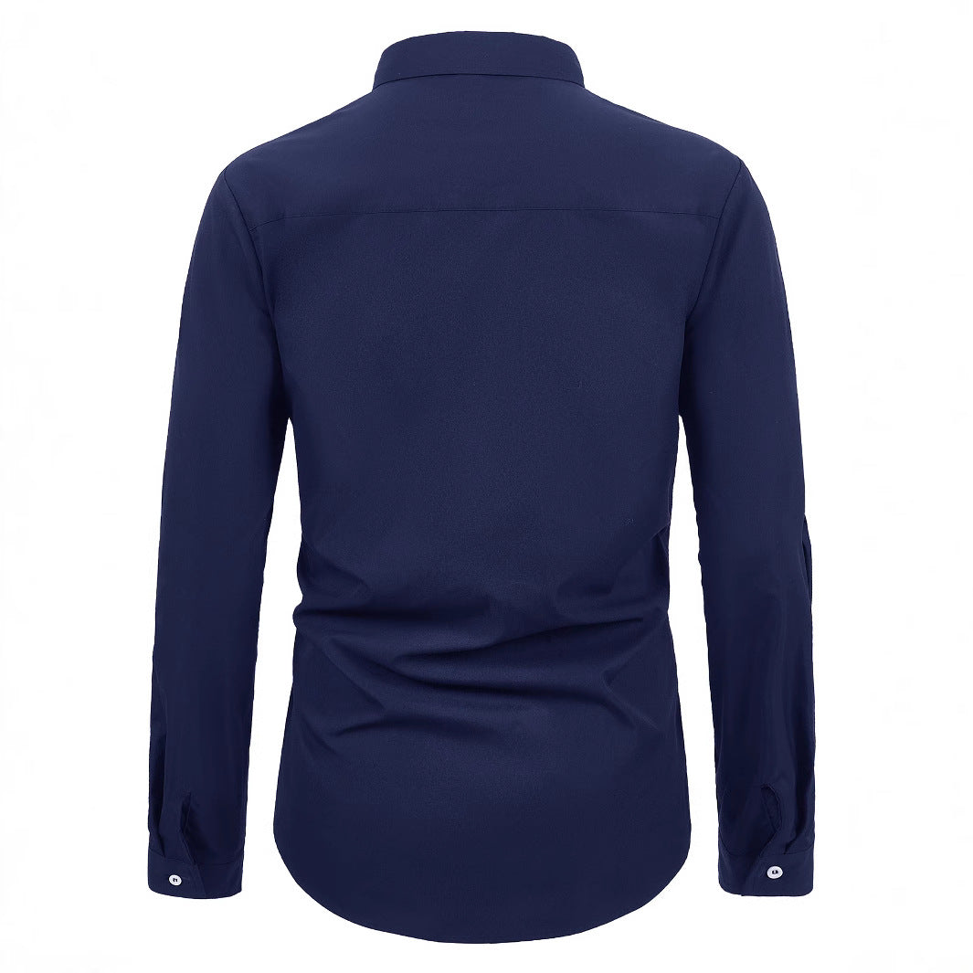 Herren Elegantes Kurzarmhemd mit asymmetrischem Design Echoarchiv
