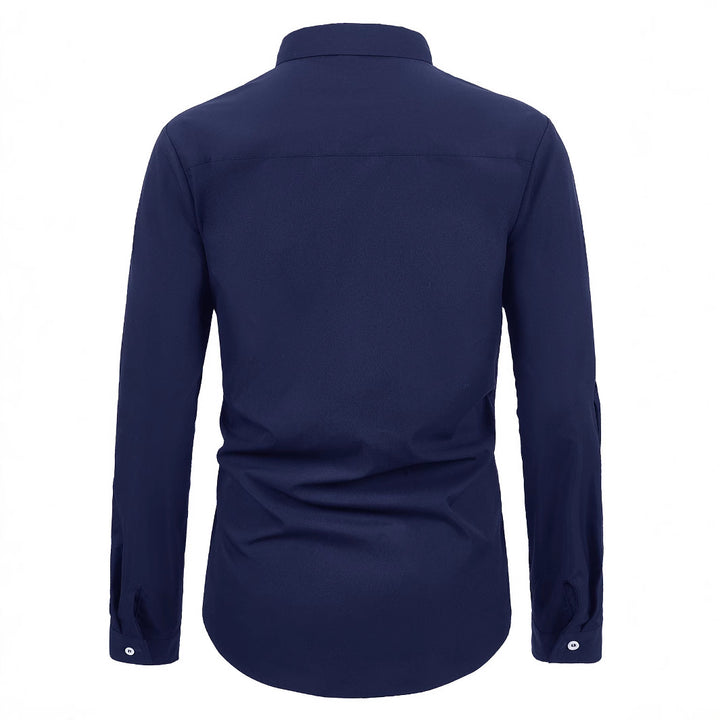 Herren Elegantes Kurzarmhemd mit asymmetrischem Design Echoarchiv