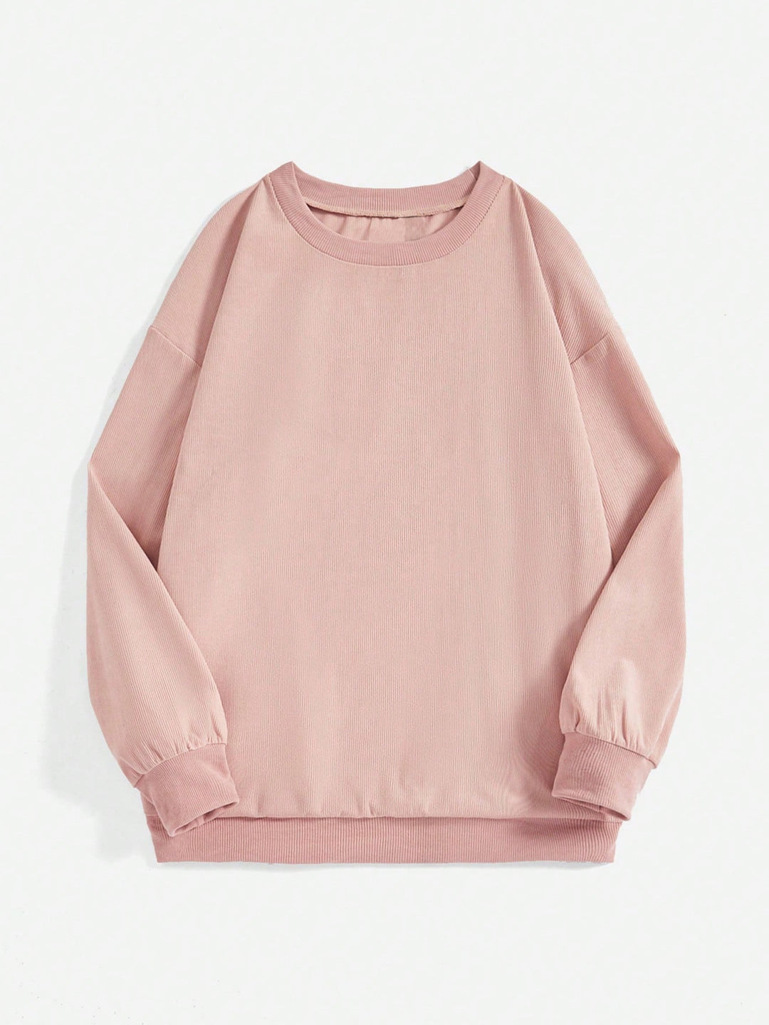 Damen weit geschnittenes Sweatshirt mit geripptem Material und Ballonärmeln – Avérine