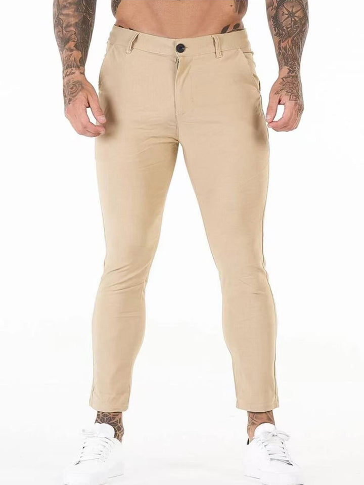 Herren Modische und bequeme Slim-Fit Hose mit elastischem Bund und funktionalen Taschen Echoarchiv