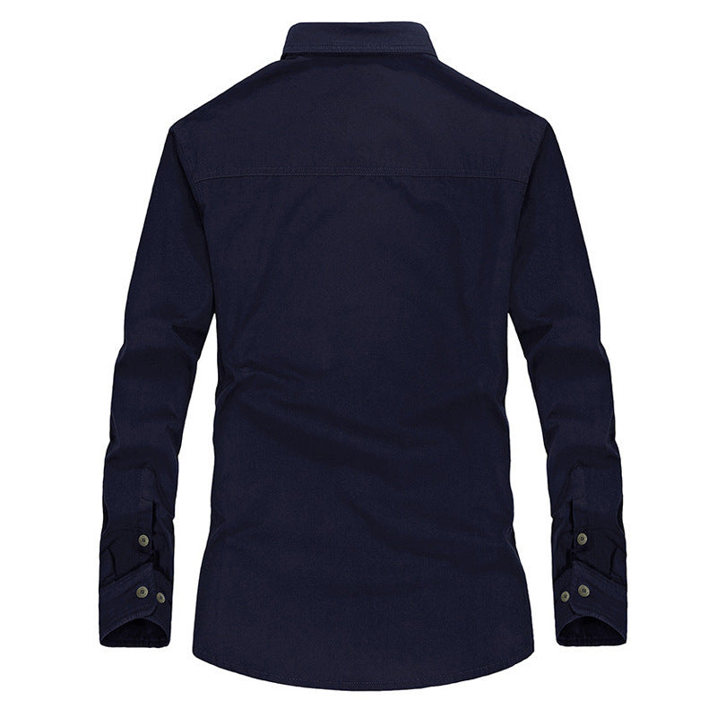 Herren Overshirt-Hemdjacke mit Sherpa-Innenfutter und Brustpattentaschen Echo Archiv