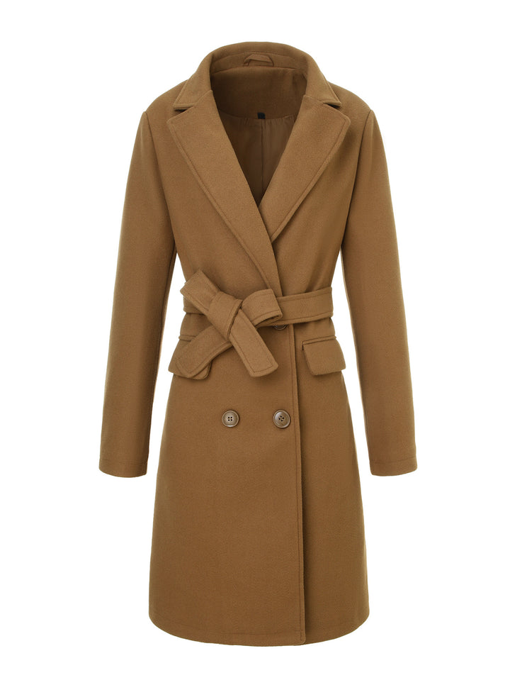 Damen Eleganter und zeitloser Wickelmantel Echo Archiv