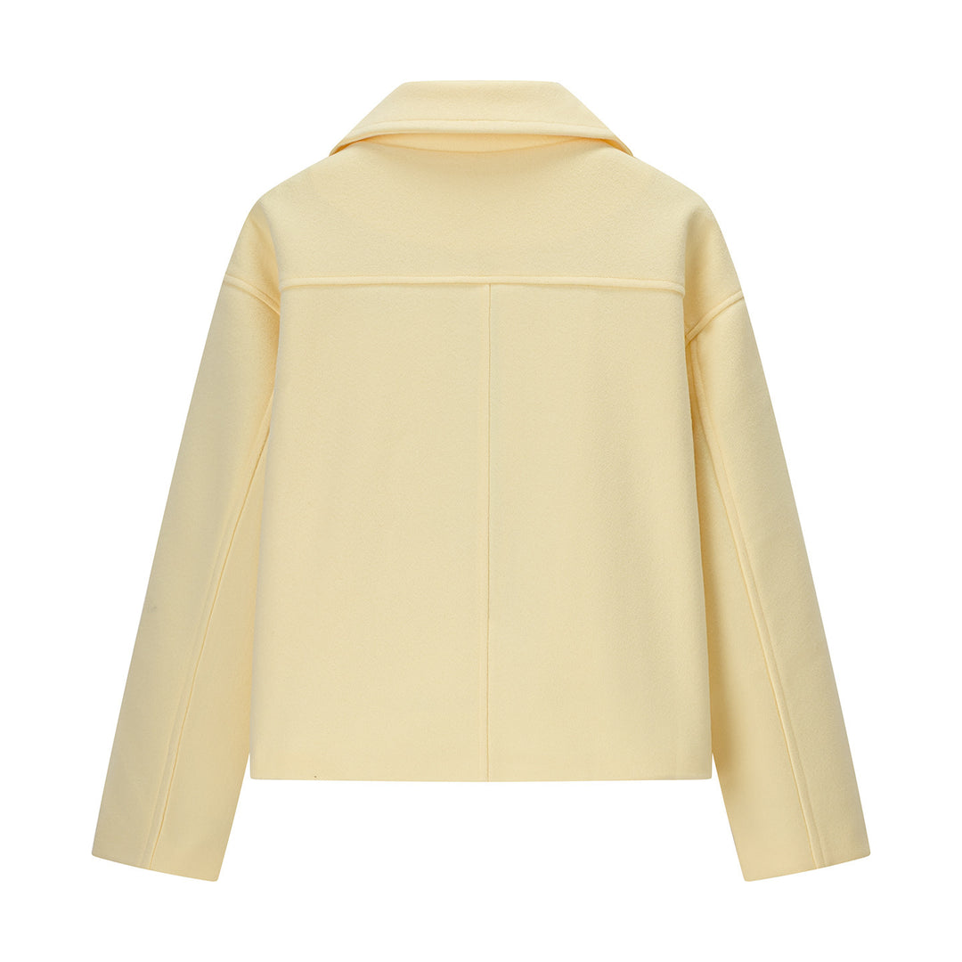 Damen Kurzer Oversize Wollmix Doppelreiher mit weitem Revers Echo Archiv
