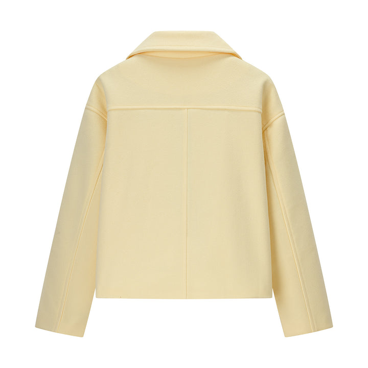 Damen Kurzer Oversize Wollmix Doppelreiher mit weitem Revers Echo Archiv