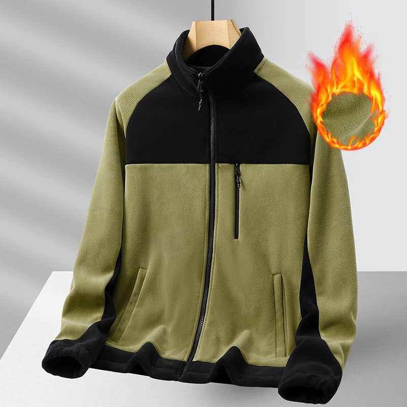 Herren Fleecejacke mit hohem Kragen Echo Archiv